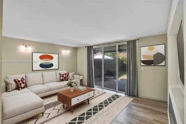 a view of a porch with a bench