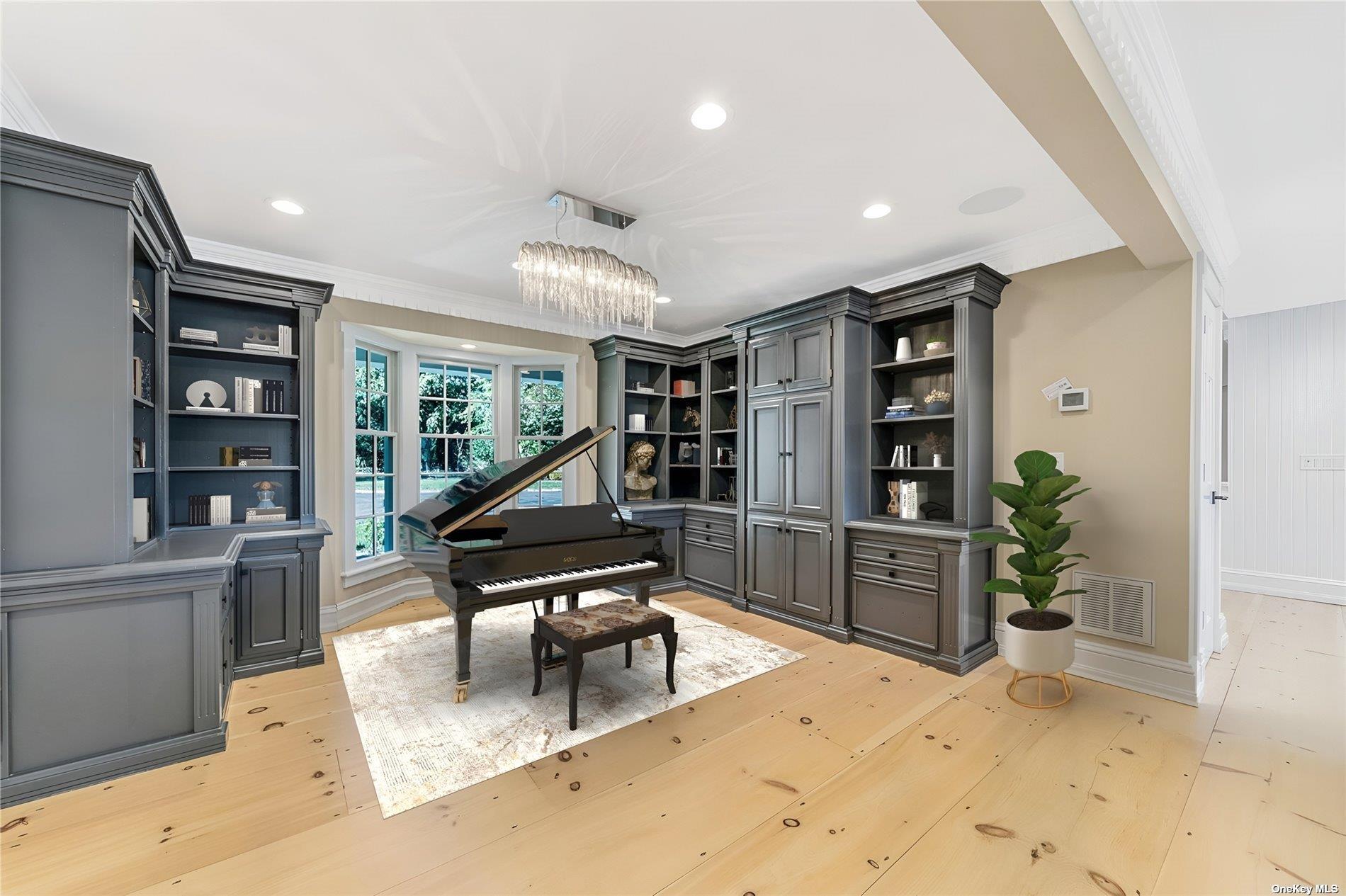300 Maple Street Islip, NY 11751 - Photo 23 of 50 a living room with furniture a piano and a potted plant