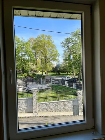 a view of a glass door