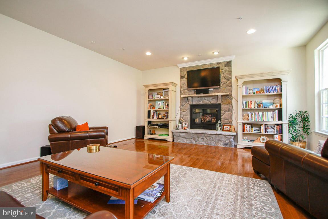 10502 Windlass Run Road Baltimore, MD 21220 - Photo 16 of 26 a living room with furniture a flat screen tv and a fireplace