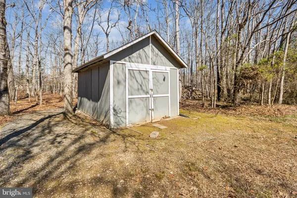 a view of backyard of house