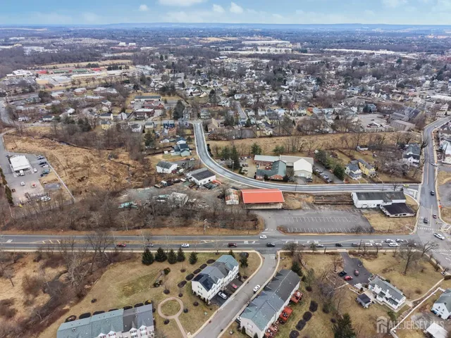 an aerial view of multiple house
