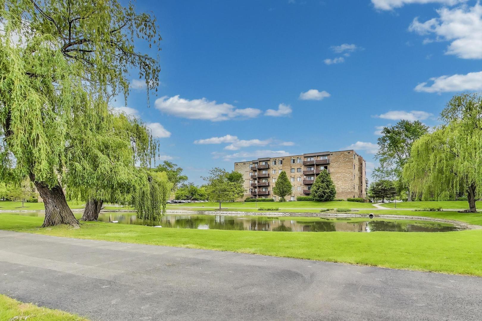805 Leicester Road, Unit B105 Elk Grove Village, IL 60007 - Photo 29 of 37 a view of a house with a big yard and palm trees