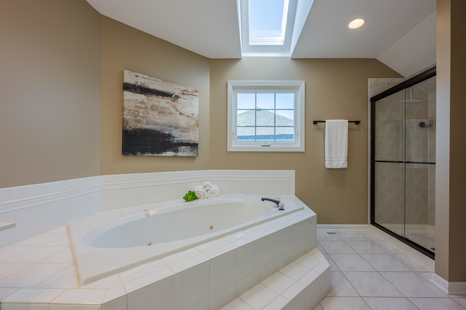 2004 Eldorado Drive Geneva, IL 60134 - Photo 15 of 26 a bathroom with a bathtub and a shower