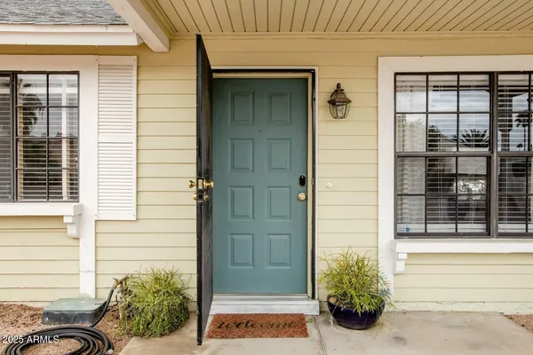 a view of entrance door of the house