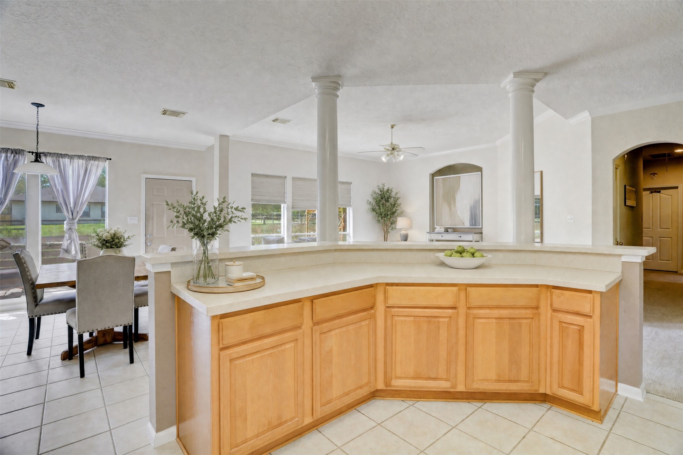 7022 Treaschwig Road Spring, TX 77373 - Photo 6 of 18 Dining area connects easily to the kitchen and living room. Works well for everyday use or entertaining.