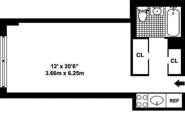 $600,000 | 347 West 57th Street, Unit 23BB | Hell's Kitchen