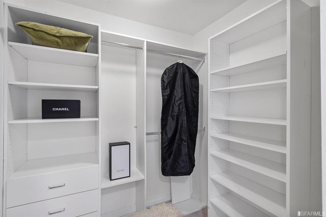 a view of walk in closet