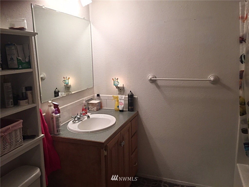 18416 Kohse Lane Southwest Rochester, WA 98579 - Photo 14 of 17 a bathroom with a sink and a mirror