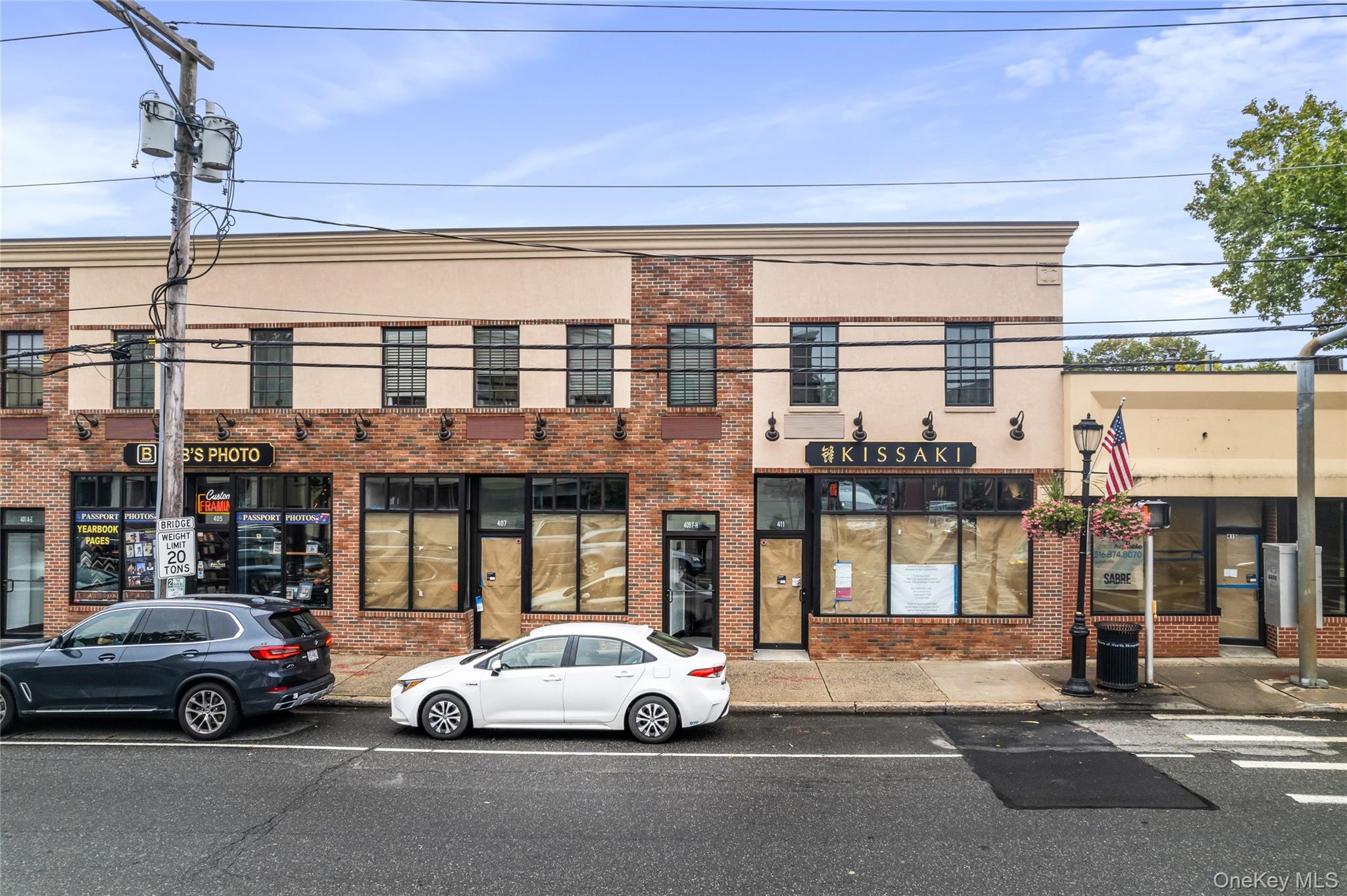 a car parked in front of a building