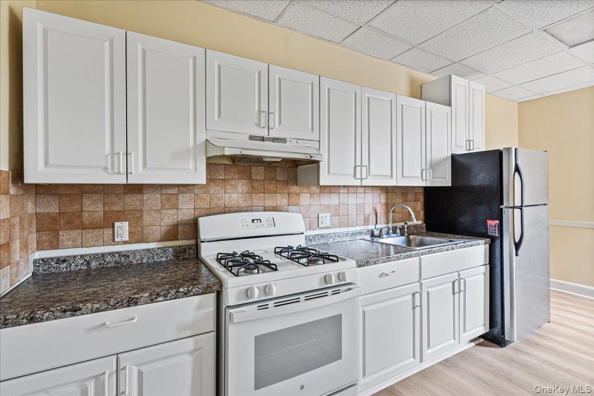 409 Plandome Road, Unit H Manhasset, NY 11030 - Photo 9 of 15 a kitchen with appliances a sink and cabinets