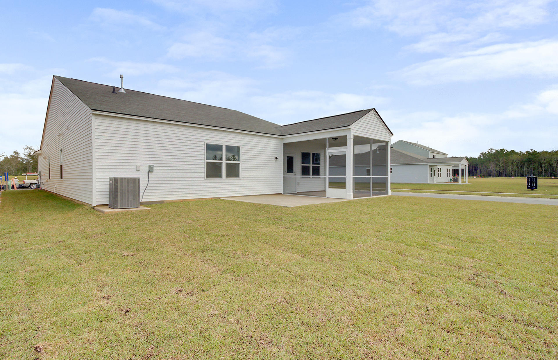 Rear of home on corner lot