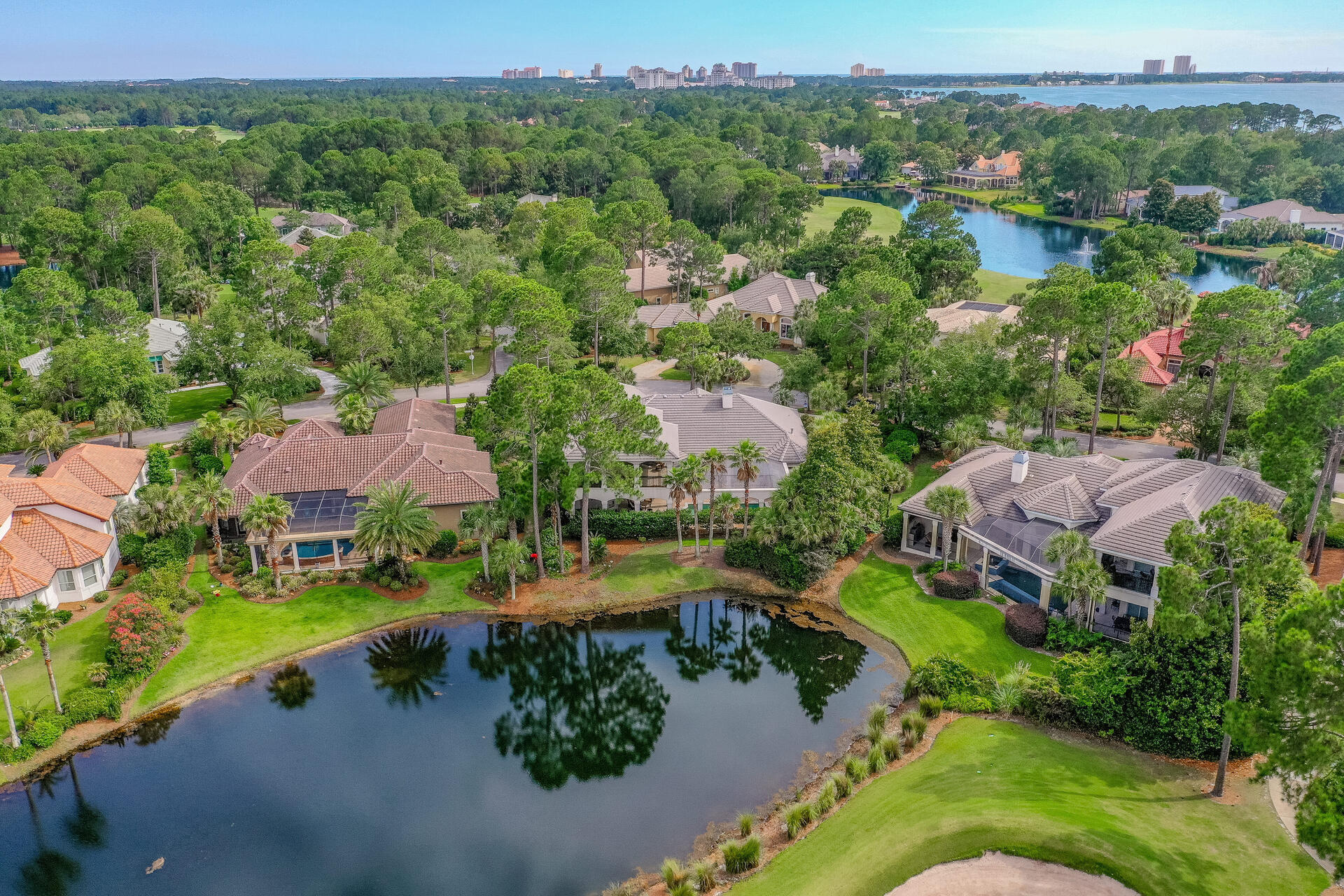 2958 Pine Valley Road Miramar Beach, FL 32550 - Photo 13 of 96 an aerial view of a house with a garden