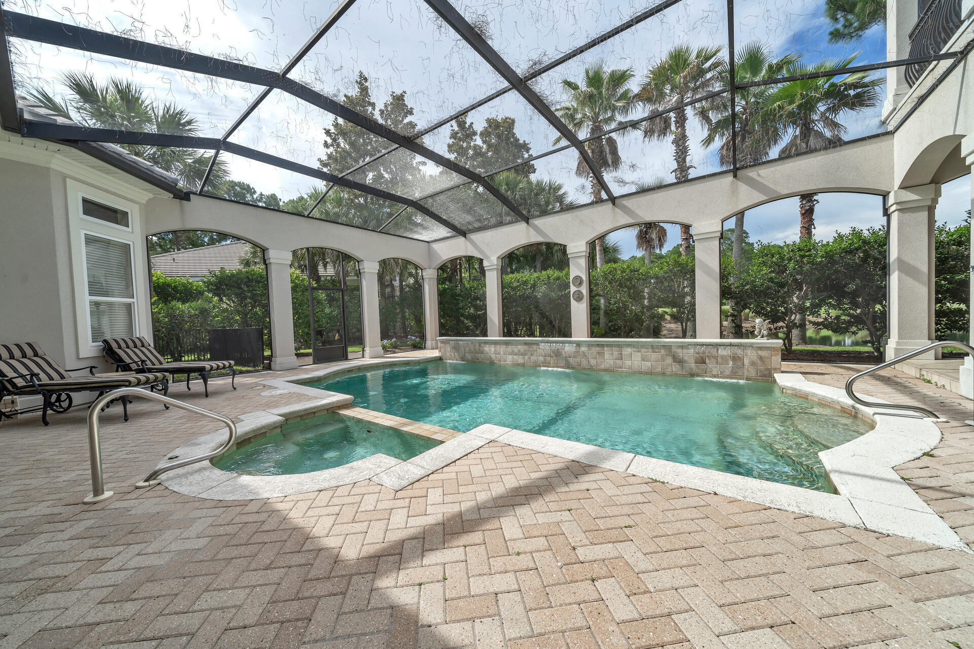 2958 Pine Valley Road Miramar Beach, FL 32550 - Photo 64 of 96 a view of a patio with a table chairs and a backyard