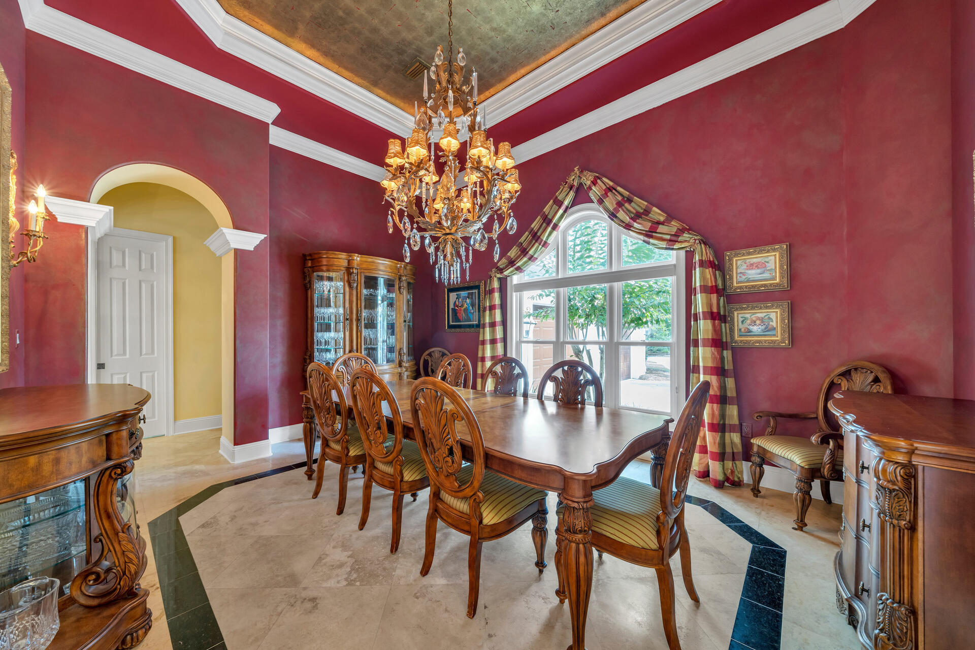 2958 Pine Valley Road Miramar Beach, FL 32550 - Photo 80 of 96 a dining room with furniture a chandelier and window