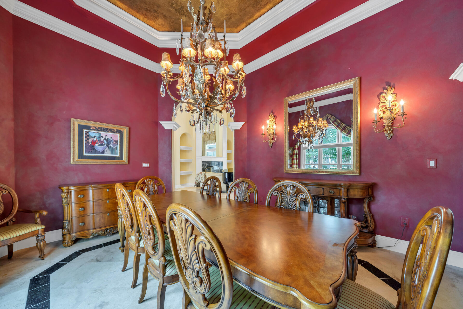 2958 Pine Valley Road Miramar Beach, FL 32550 - Photo 81 of 96 a view of a dining room with furniture and a chandelier