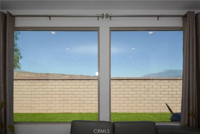 a view of a glass door