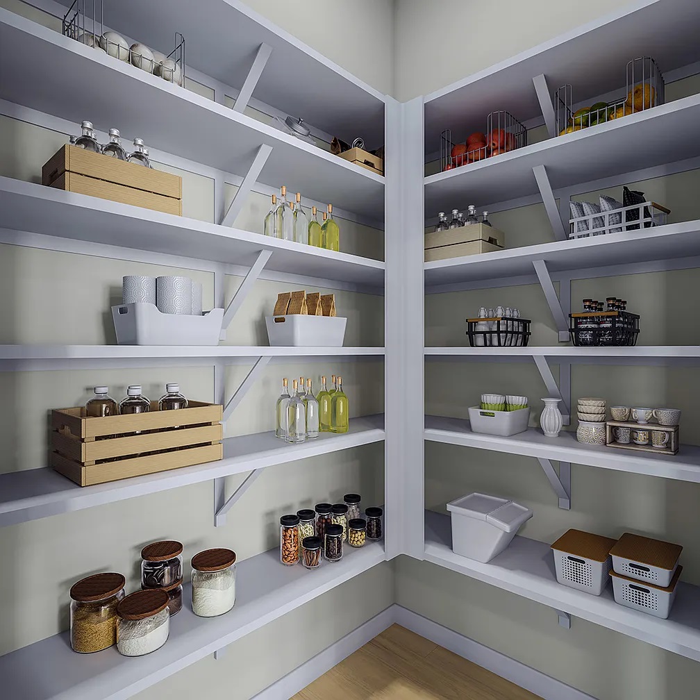 1141 Willie Rnch Way Leander, TX 78641 - Photo 15 of 21 Streamlined shelving units offer ample storage for culinary essentials and more.