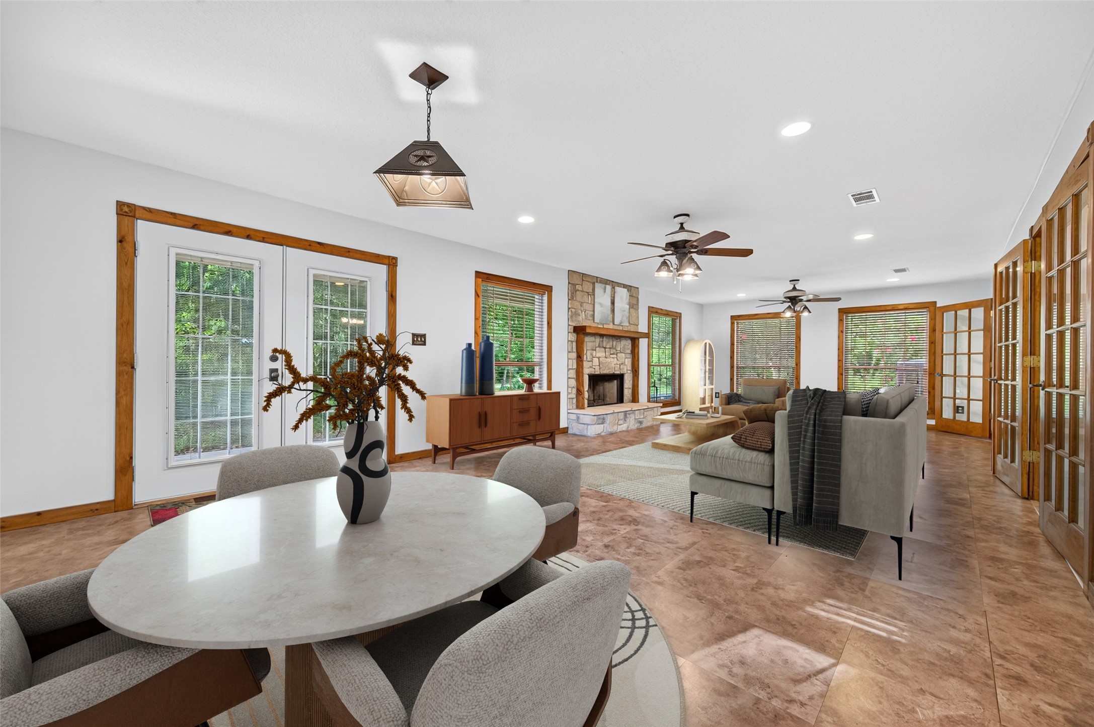 13996 Kidd Road Conroe, TX 77302 - Photo 10 of 46 Breakfast to living room virtually staged for ideas