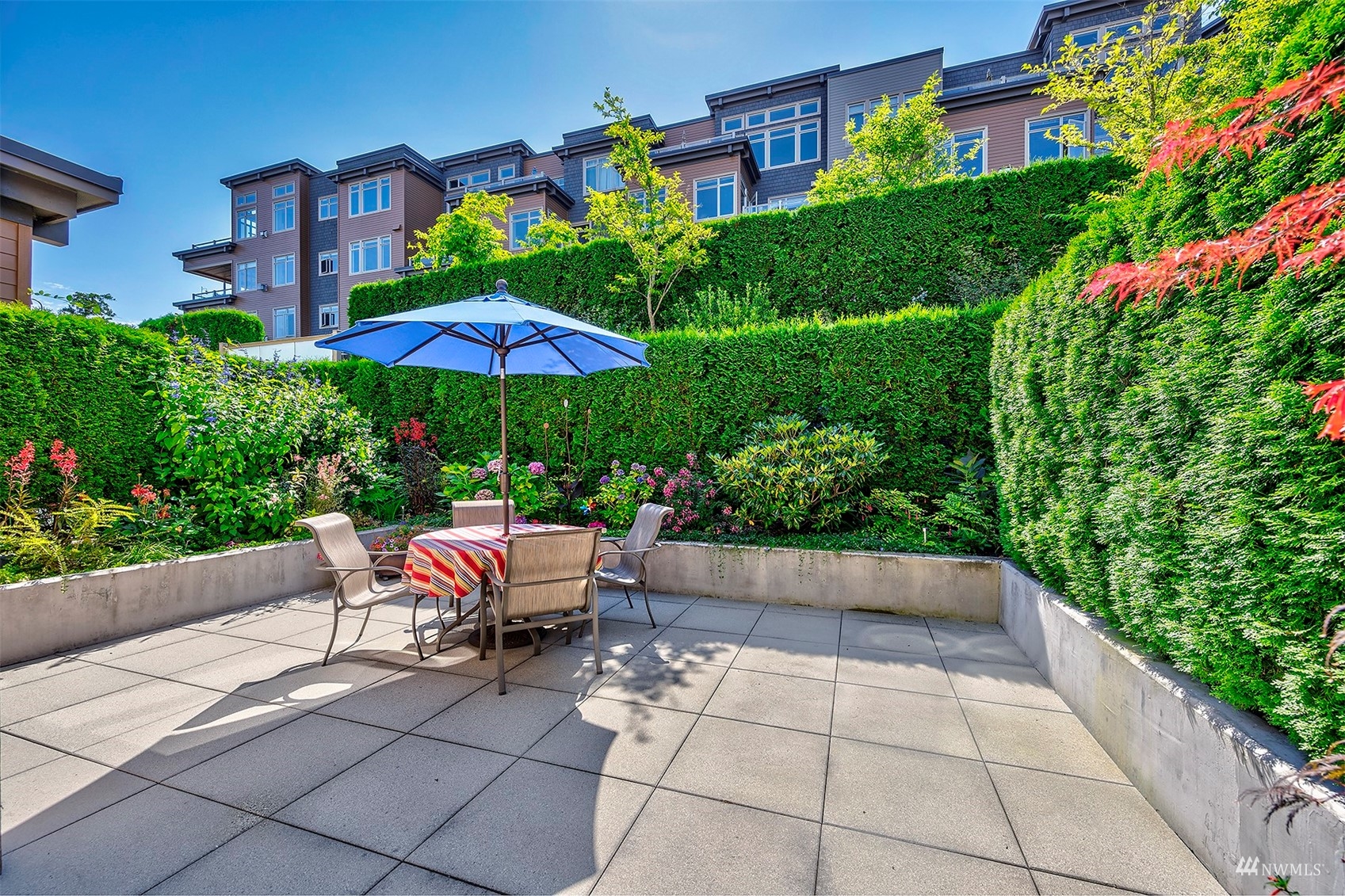 51 Pine Street, Unit 202 Edmonds, WA 98020 - Photo 8 of 30 a view of backyard with outdoor seating and plants