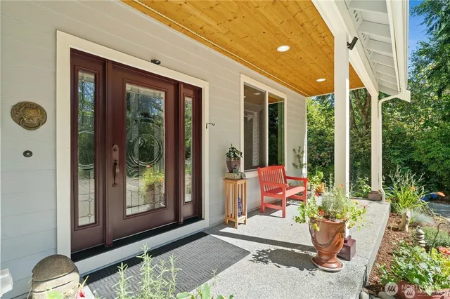 a house view with a seating space