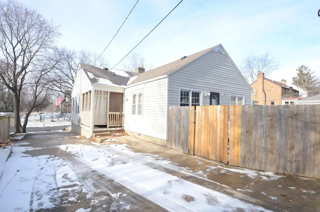 a view of a house with a patio
