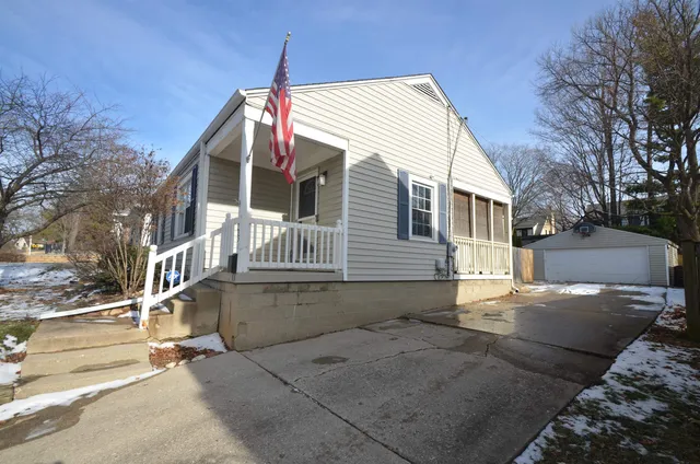 a view of a house with a patio