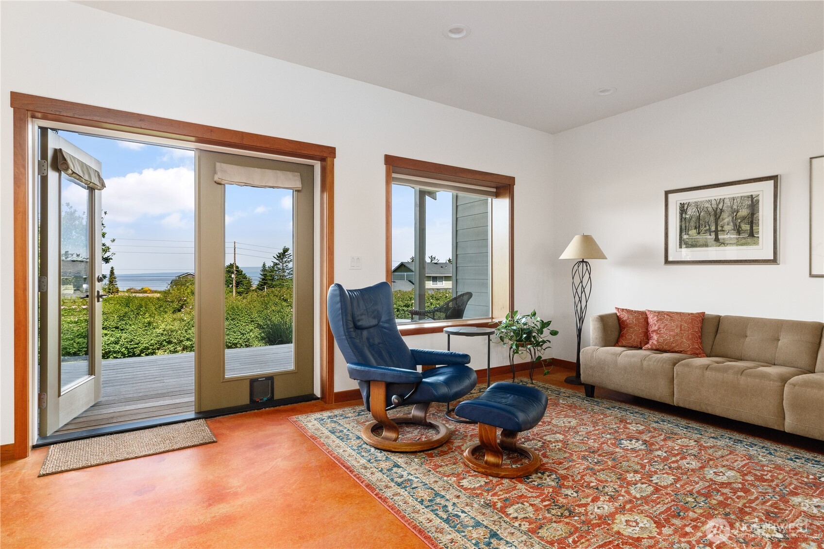1335 Crestline Terrace Oak Harbor, WA 98277 - Photo 5 of 39 a living room with furniture and a large window