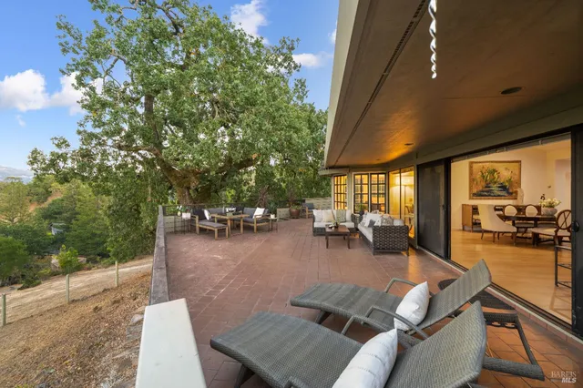 a outdoor space with patio lots of furniture