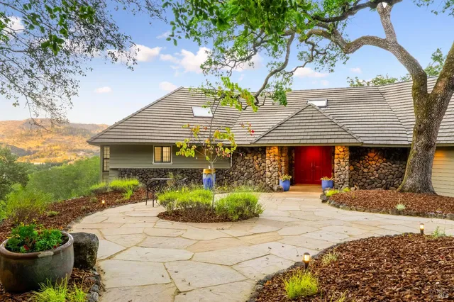 a front view of a house