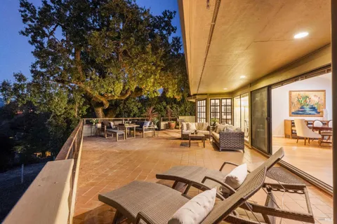 a outdoor space with furniture