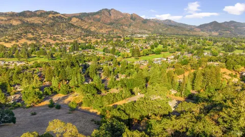 a view of lake and mountain