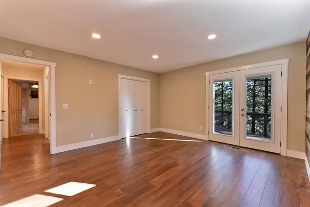 wooden floor in an empty room with wooden floor