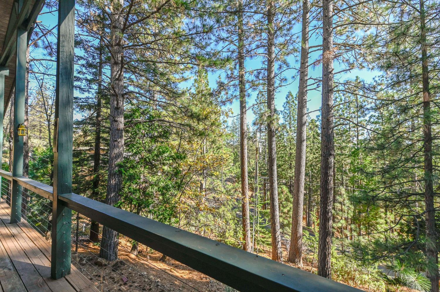 2637 Ruth Lane Arnold, CA 95223 - Photo 75 of 91 a view of a wooden balcony and trees