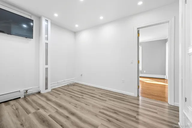 wooden floor in an empty room with wooden floor