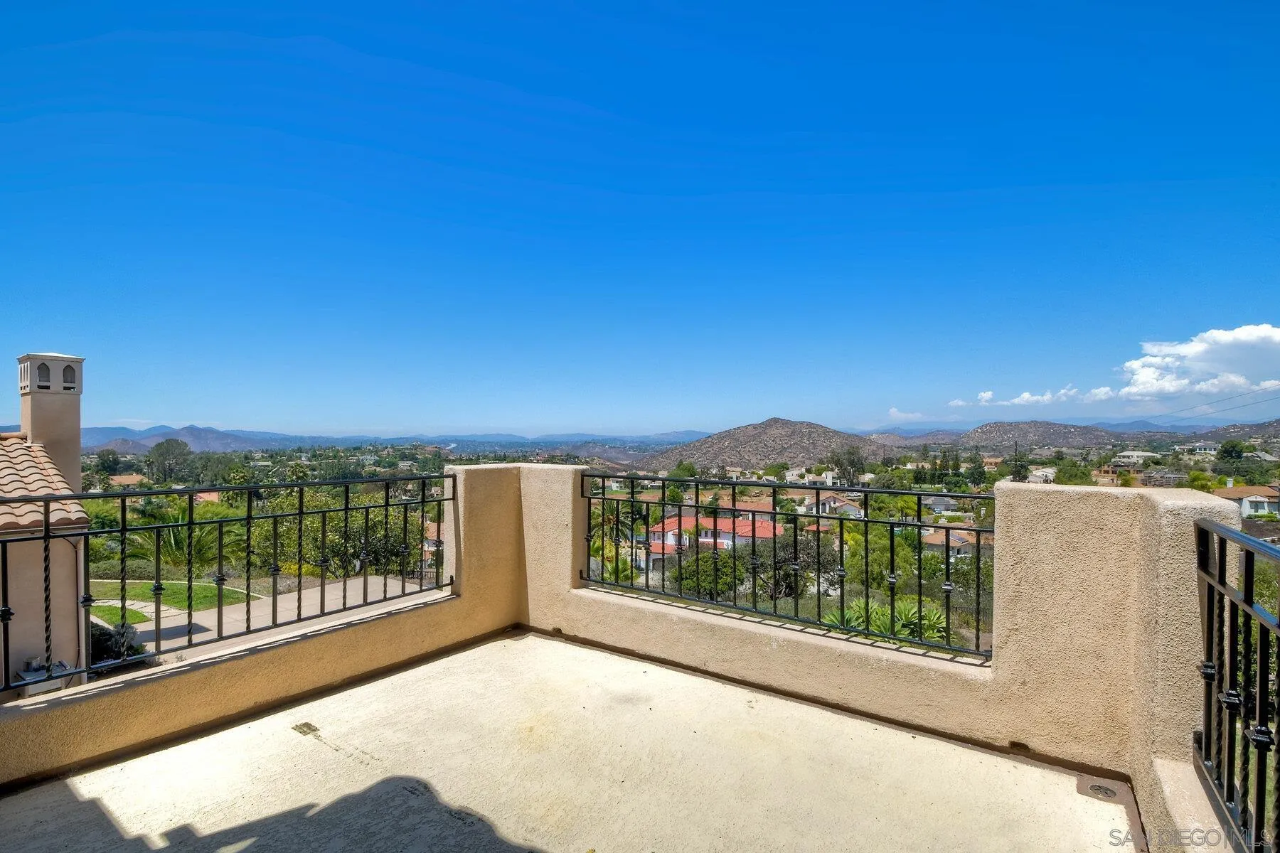 13660 Overland Pass Road Poway, CA 92064 - Photo 40 of 61 a view of balcony with an ocean view
