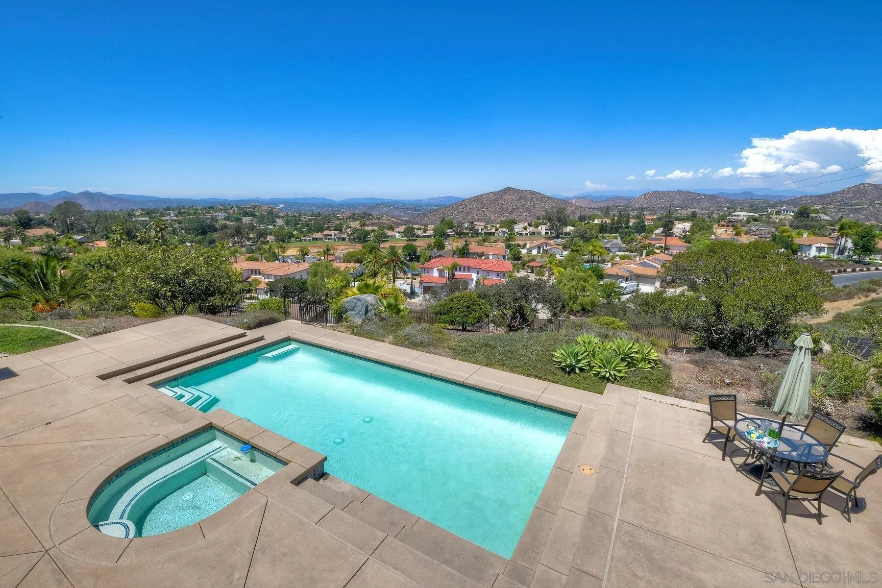 13660 Overland Pass Road Poway, CA 92064 - Photo 46 of 61 an aerial view of a house with a swimming pool