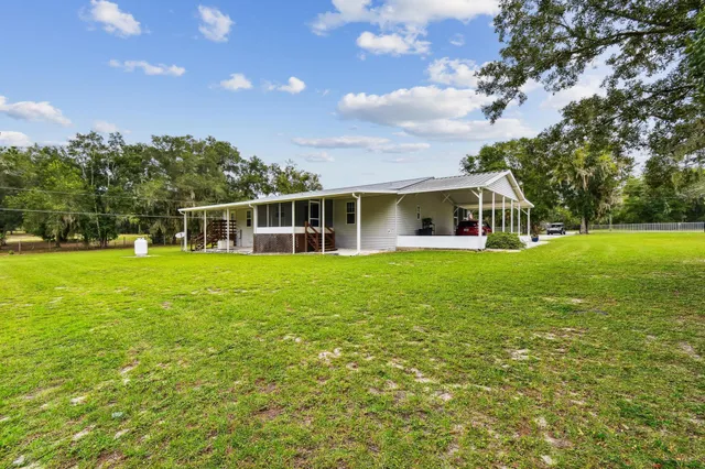 a backyard of a house