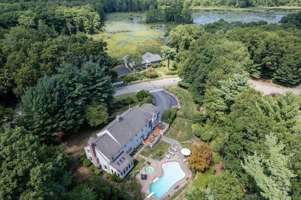 22 Hillcrest Road Weston, MA 02493 - Photo 27 of 31 an aerial view of a house with a yard