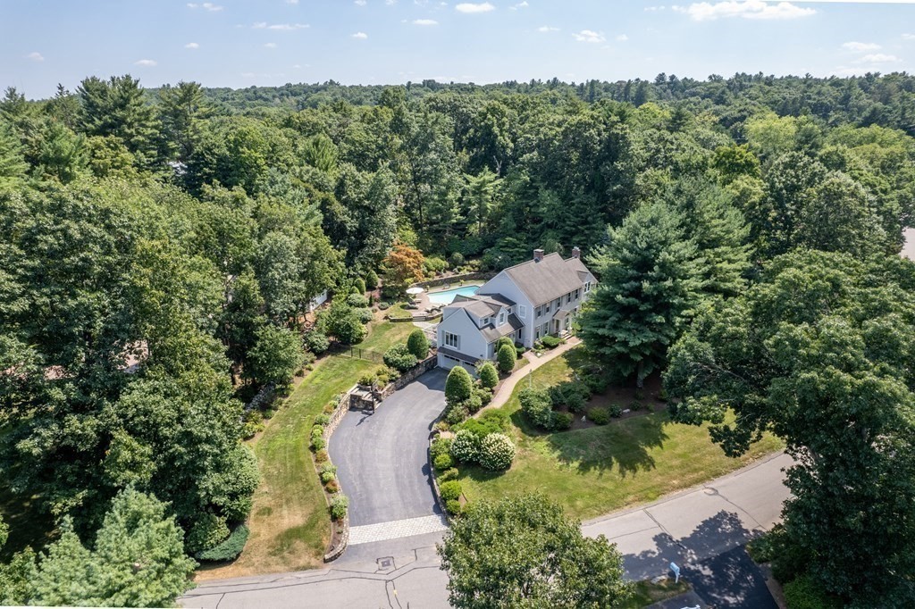 22 Hillcrest Road Weston, MA 02493 - Photo 29 of 31 an aerial view of residential house with outdoor space and trees all around
