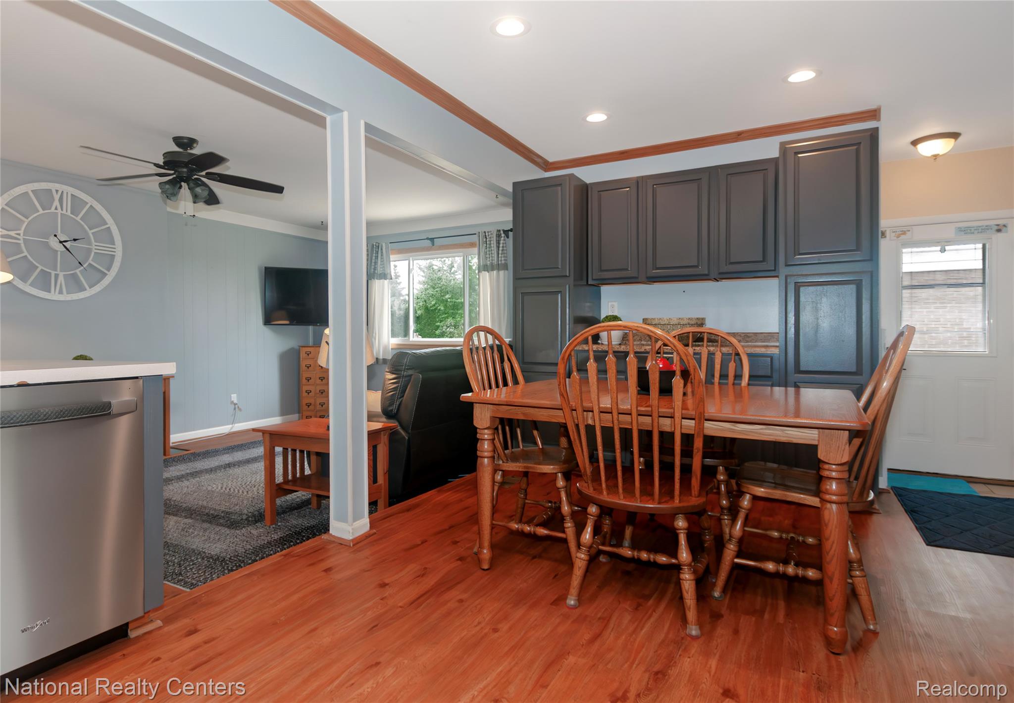 2446 Milverton Road Troy, MI 48083 - Photo 8 of 41 Dining space with light wood-type flooring, ceiling fan, crown molding, and recessed lighting