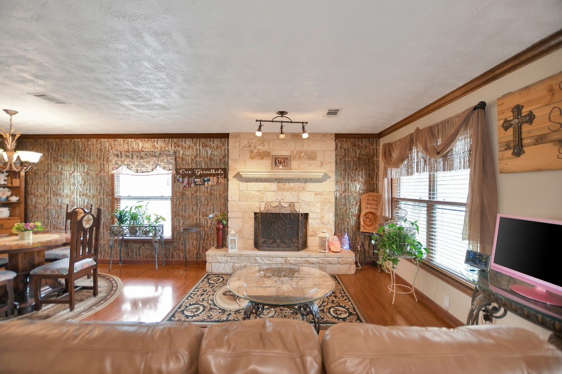 28335 Riley Road Waller, TX 77484 - Photo 9 of 20 Stone - Wood burning fireplace.
