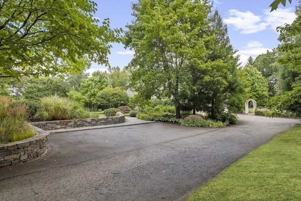 39 Brooks Road Lincoln, MA 01773 - Photo 25 of 40 a view of a street with potted plants and large trees