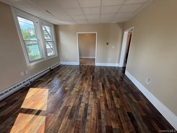 a view of wooden floor in a room