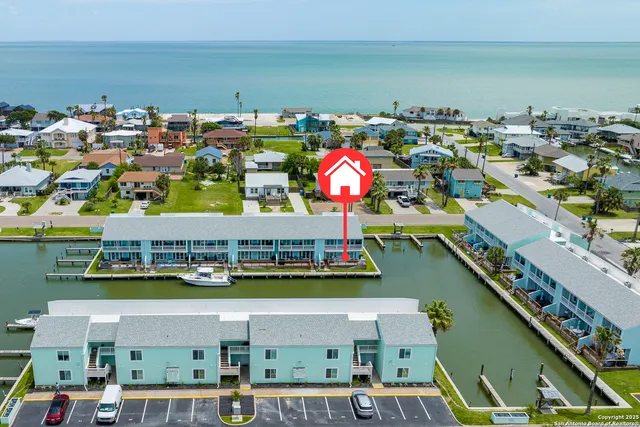 a view of a lake with a park