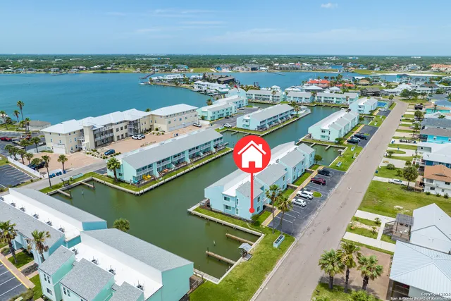 an aerial view of multiple house