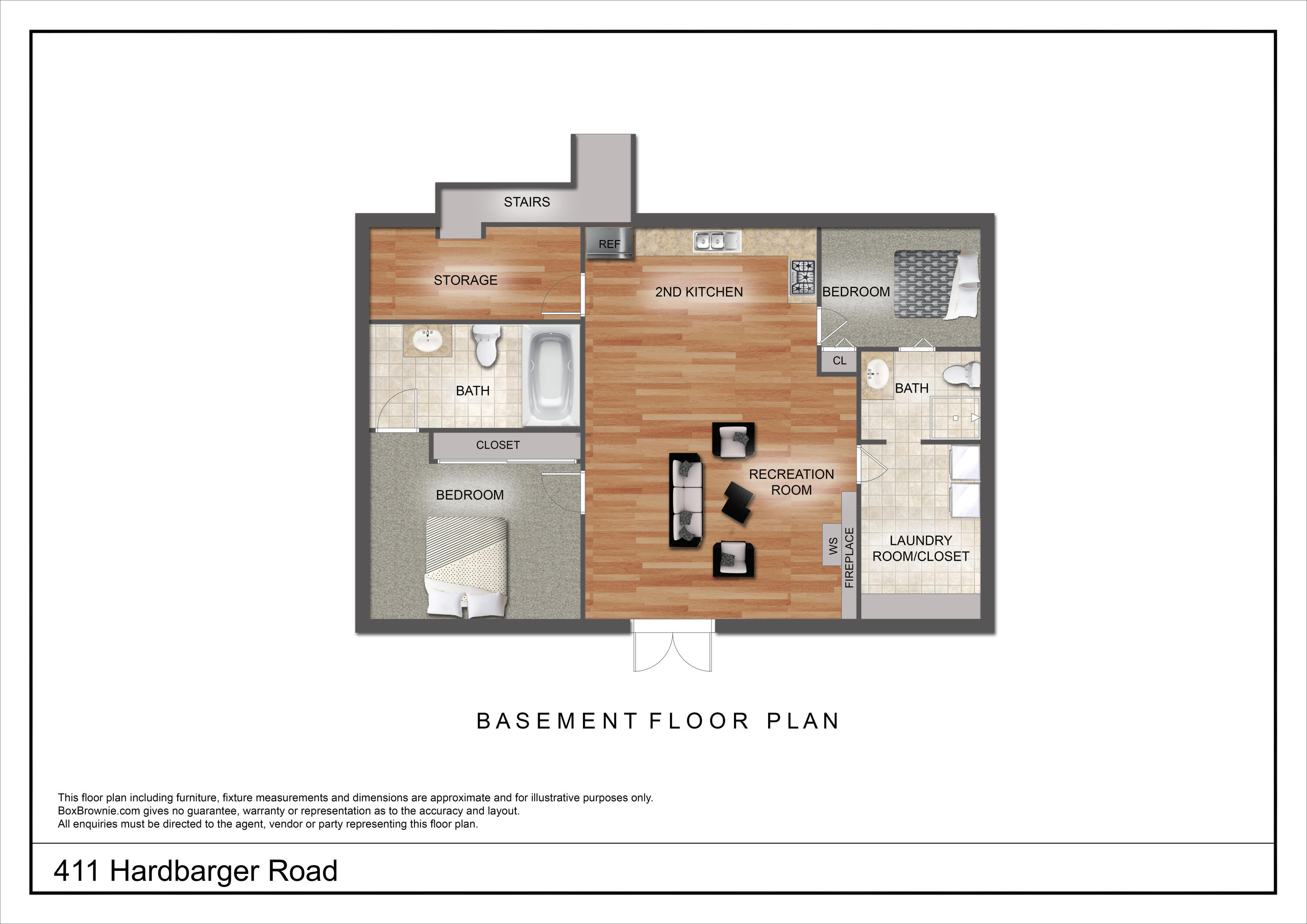 411 Hardbarger Road Buchanan, VA 24066 - Photo 82 of 82 Basement Floor Plan
