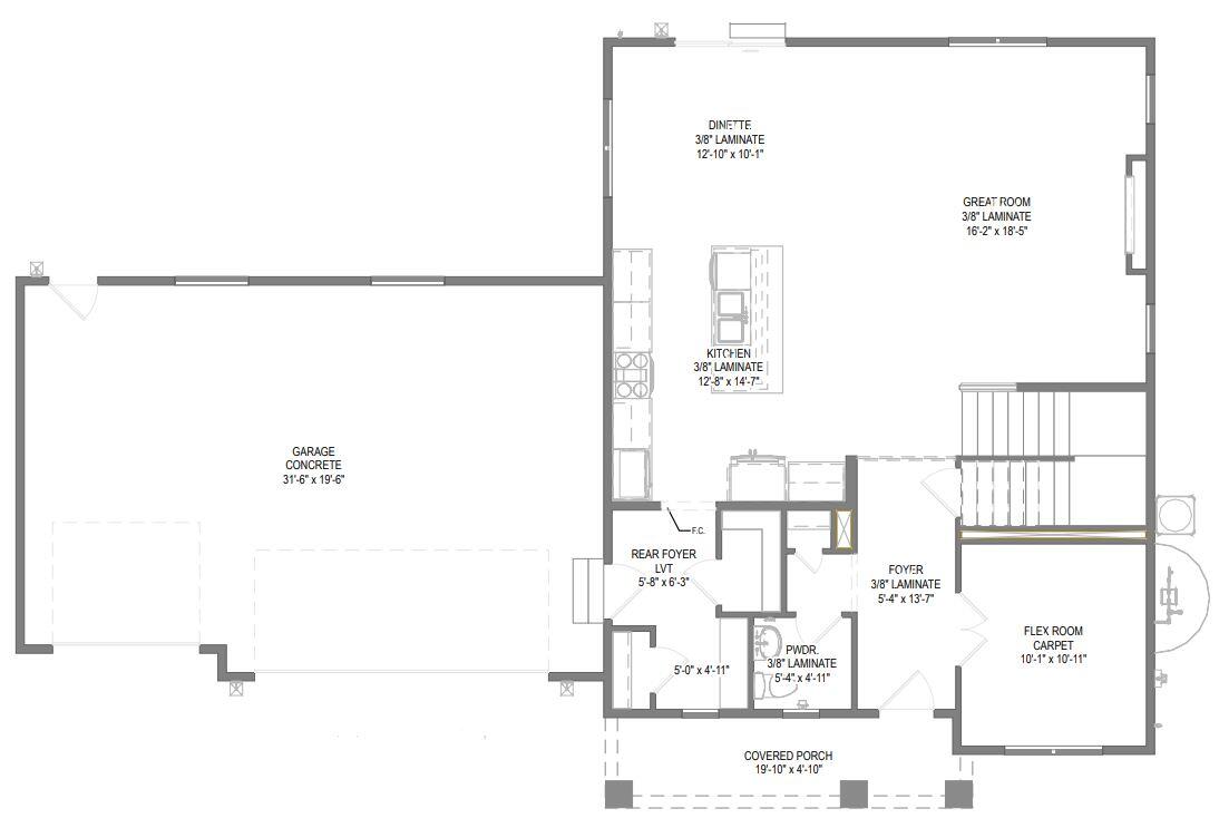 1672 Switchgrass Street Oconomowoc, WI 53066 - Photo 4 of 5 First Floor Plan