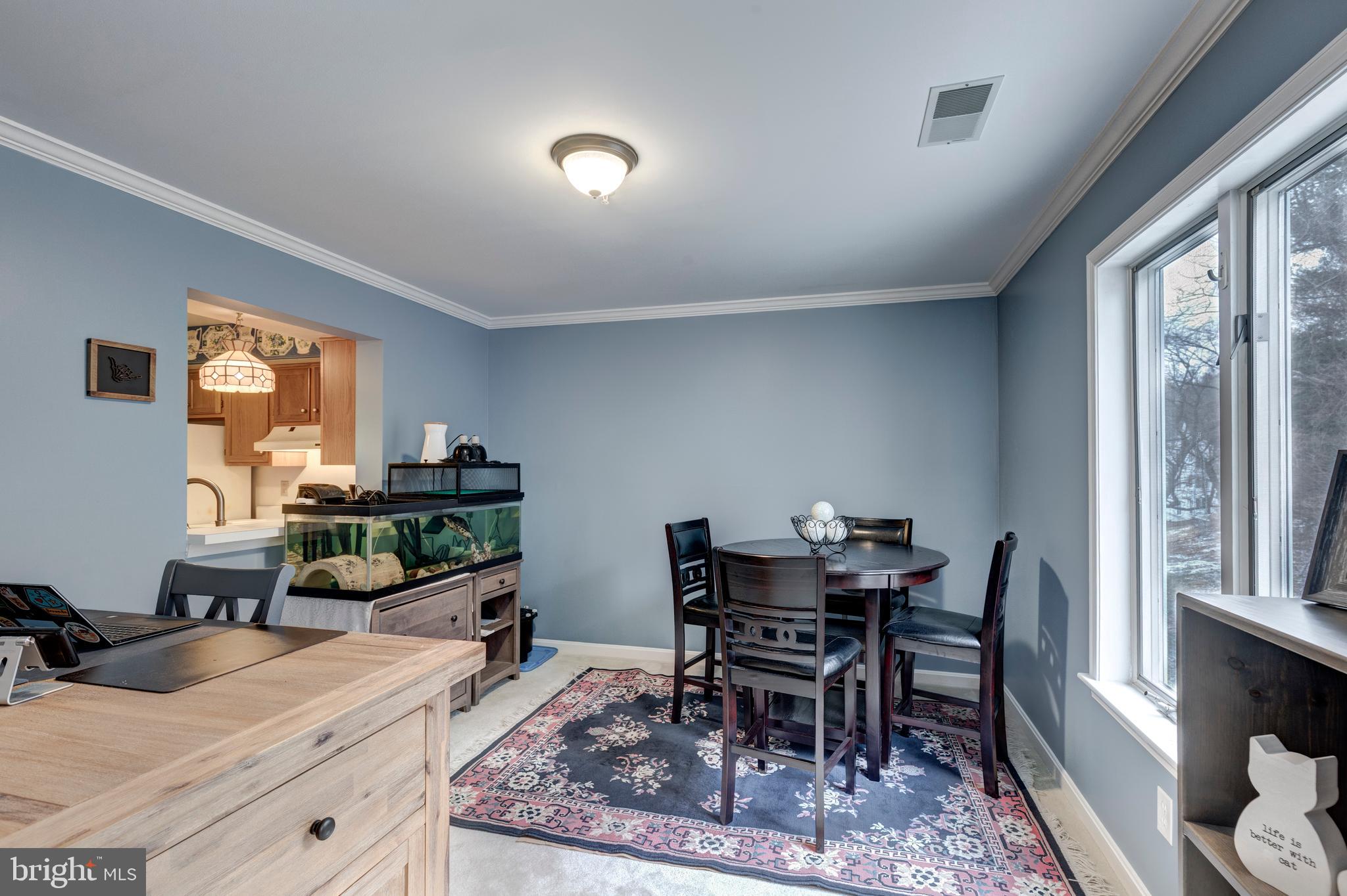 Pass through from kitchen to dining room.