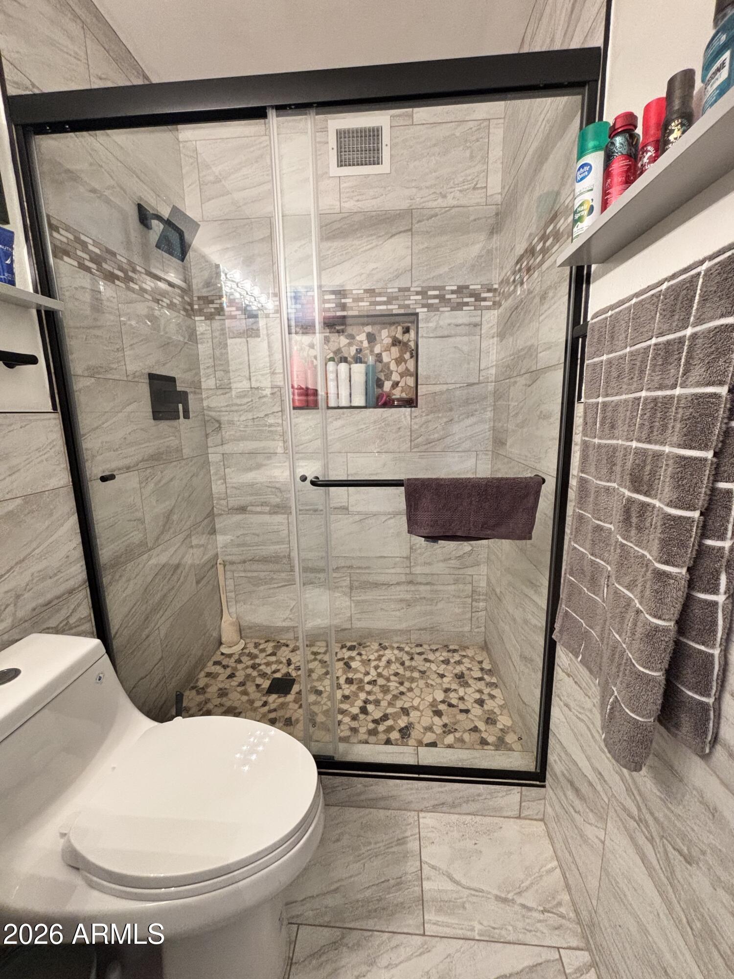 7745 East Mangun Road Mesa, AZ 85207 - Photo 32 of 35 a bathroom with a shower and a toilet